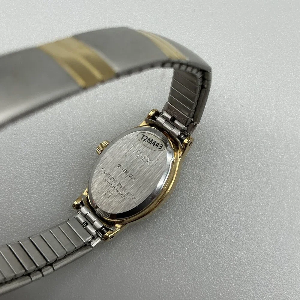 Timex Cavatina T2M443 Womens Watch 18mm Two Tone Bracelet New Battery